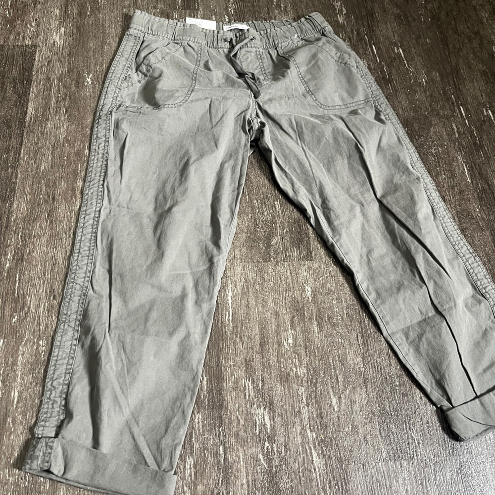 Sonoma Gray Capri Pants Women's Size S Drawstring High Rise Casual Bottoms - Picture 2 of 8